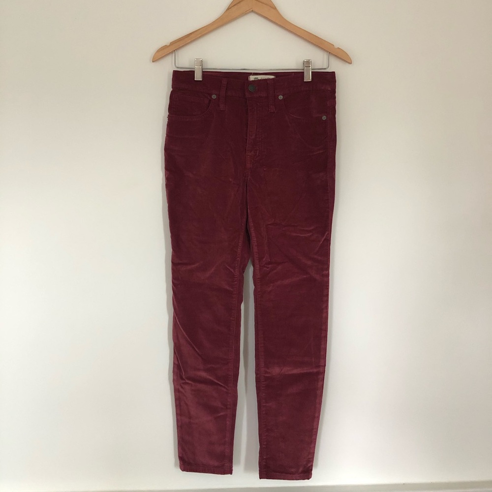 Madewell Velvet 10” Skinny Jeans